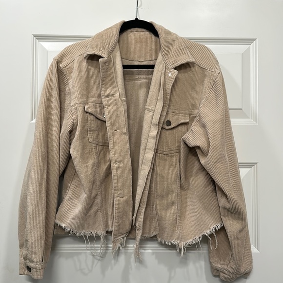 Tan Corduroy Women's Jacket - Picture 1 of 2